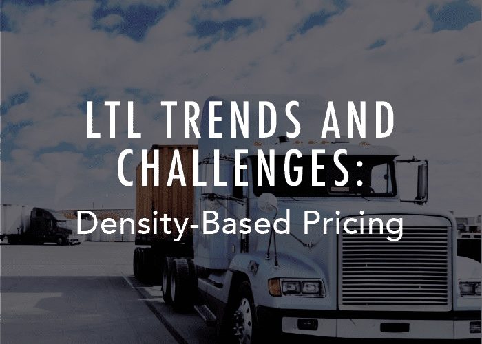 Tendances et défis du transport de lots brisés : La tarification en fonction de la densité