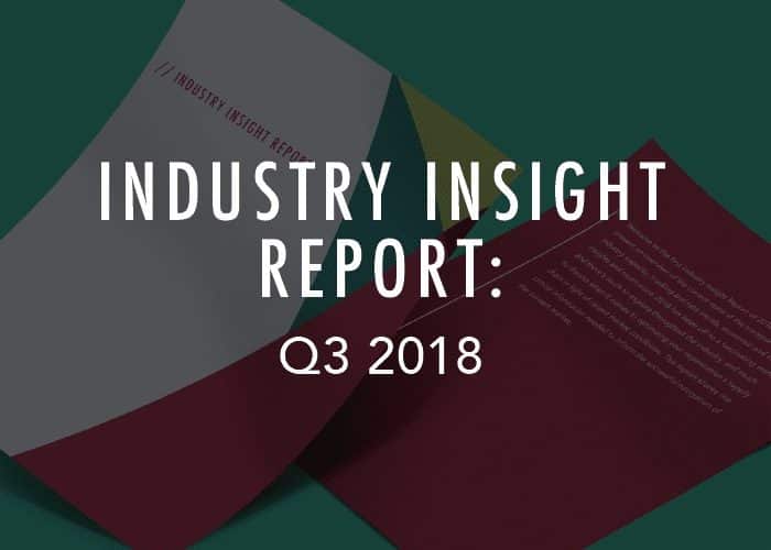 Informe trimestral de la industria del tercer trimestre de 2018