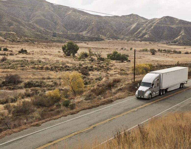 truck and mountains