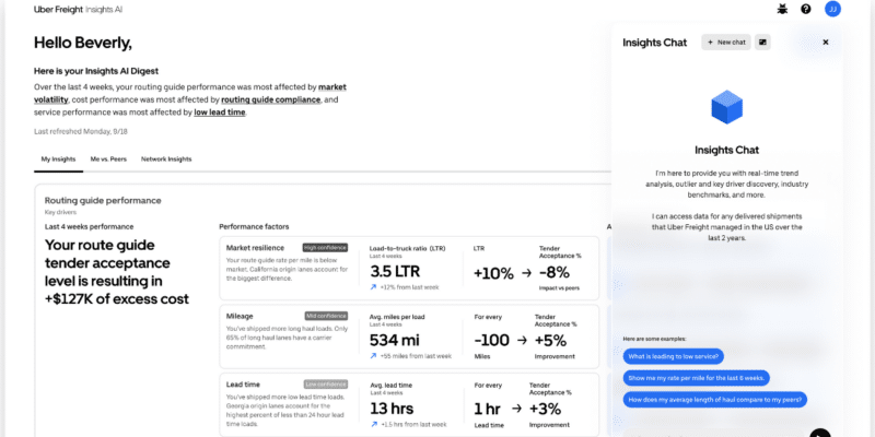 Uber Freight Insights AI: bringing the power of generative AI to enterprise shippers
