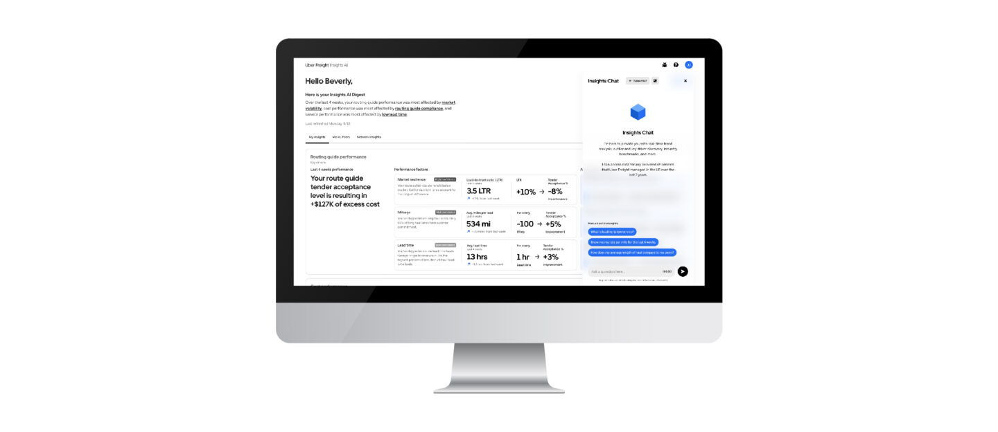 Uber Freight Insights AI: bringing the power of generative AI to enterprise shippers
