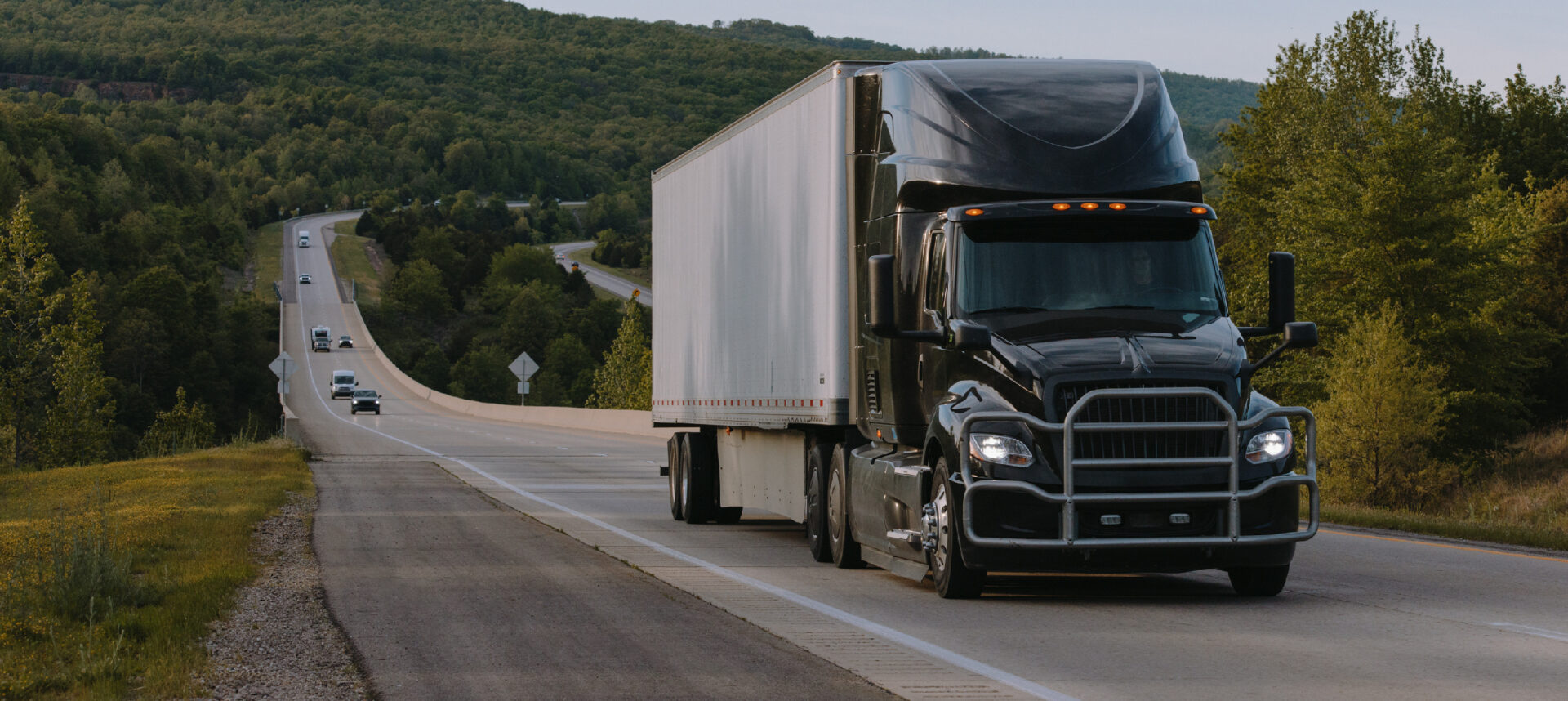 truck on the road